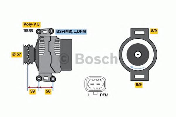Генератор Bosch 0124425053 ціна, від 100.60 USD