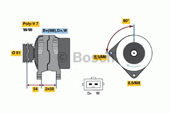 0123510007 Bosch Авто генератор