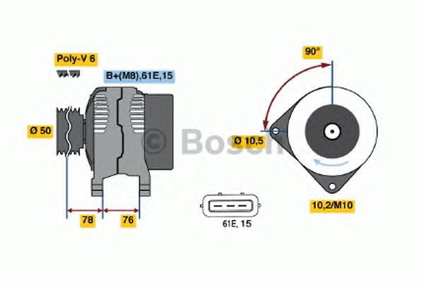 Купити 0123515004 Bosch Генератор