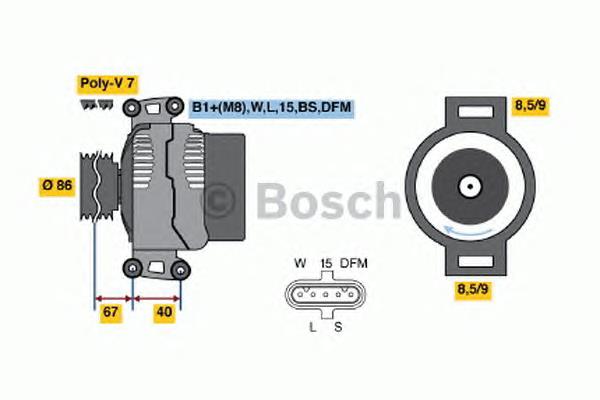 0124655014 Bosch Авто генератор