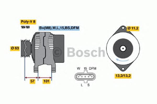 0124655013 Bosch Авто генератор
