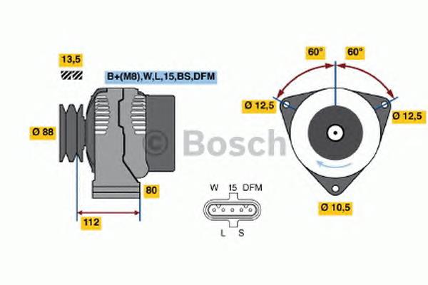 Купити 0124655037 Bosch Генератор