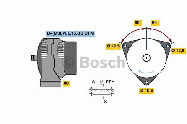Купити 0124655023 Bosch Генератор