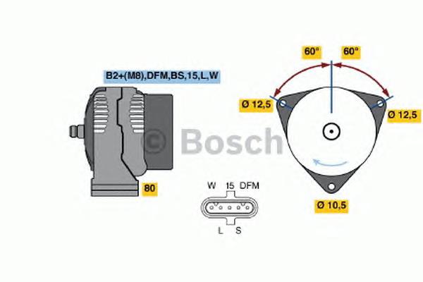 Генератор 0124655042 Bosch