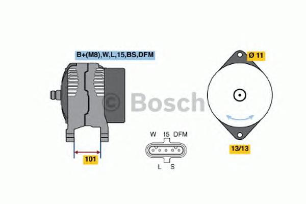 Генератор 0124555020 Bosch