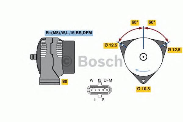 Генератор 0124555041 Bosch