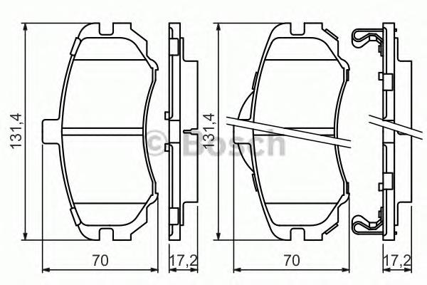 Купити 0986494426 Bosch Колодки гальмівні передні, дискові