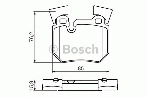 Задні гальмівні колодки 0986494421 Bosch