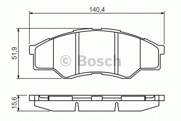 Передні тормозні колодки 0986494425 Bosch