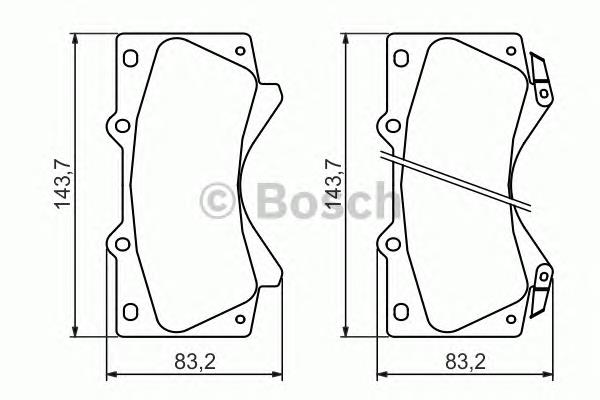 Купити 0986494449 Bosch Колодки гальмівні передні, дискові