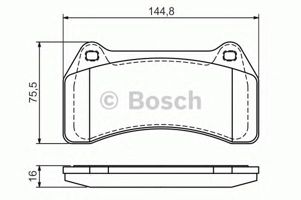 Передні тормозні колодки 0986494448 Bosch