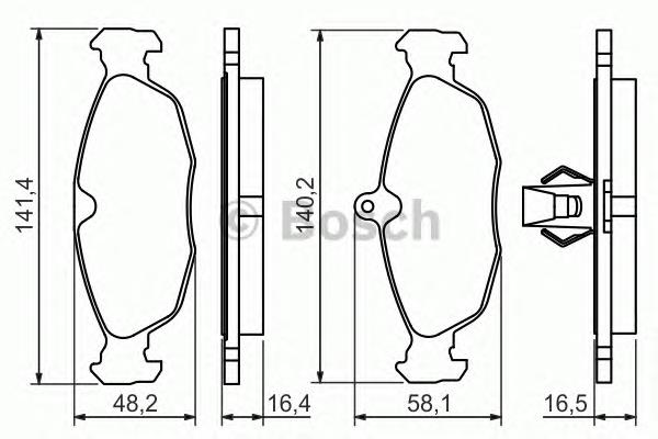 Задні гальмівні колодки Bosch 0986494413 ціна, від 15.68 USD