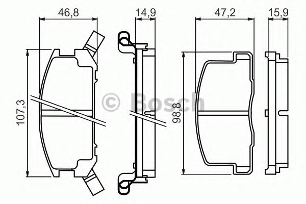 Колодки гальмові задні, дискові 0986494412 Bosch