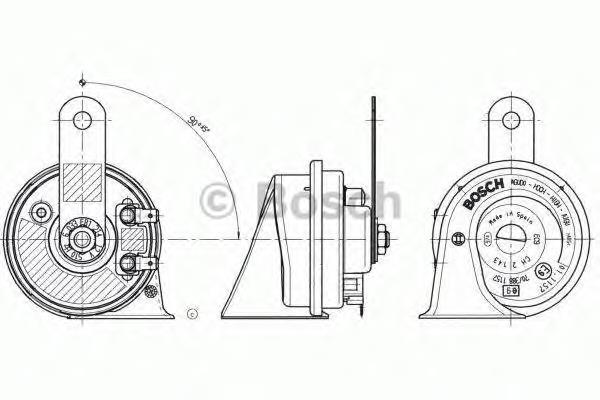 Купити 6033FB1214 Bosch Сигнал низької тональності