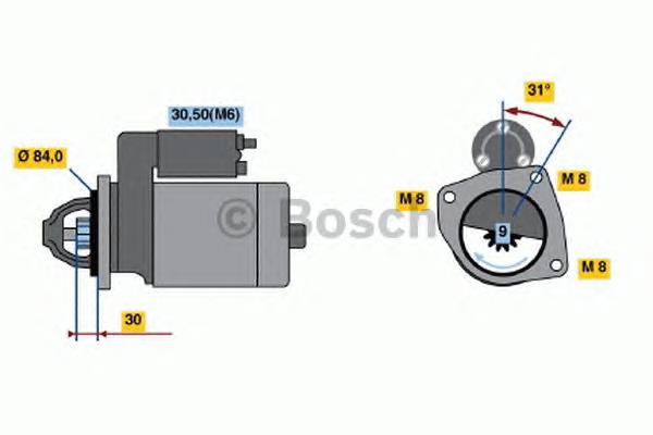 Купити 0001109306 Bosch Стартер