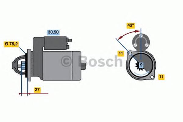 Стартер автомобільний Bosch 0001108203