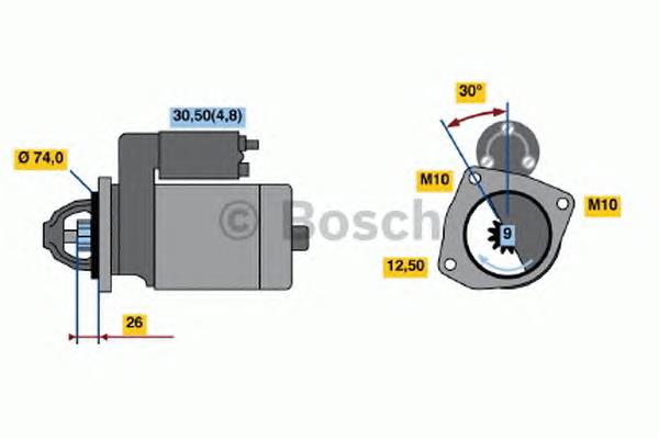 0001108237 Bosch Стартер двигуна