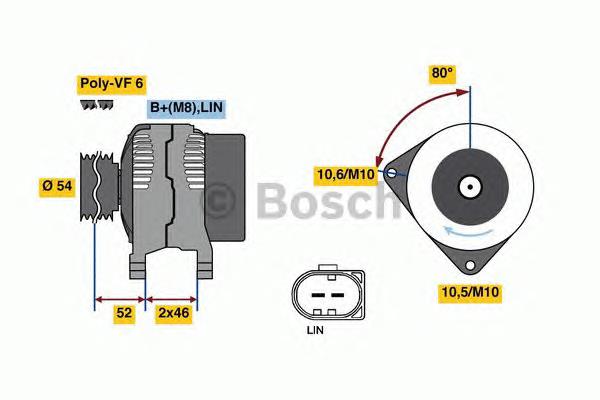 0986081400 Bosch Авто генератор