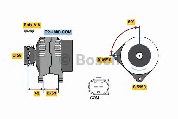 0986081180 Bosch Авто генератор