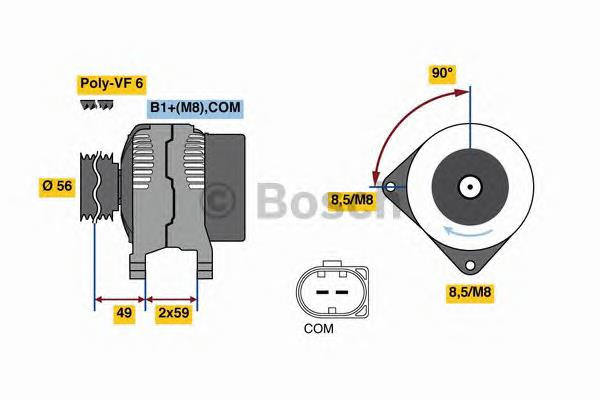 Генератор 0986081160 Bosch