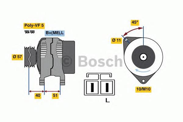 0986081060 Bosch генератор