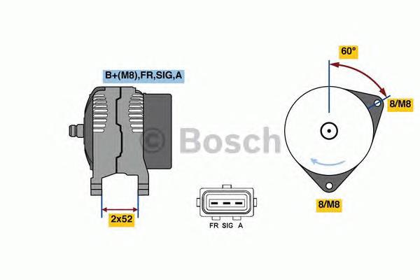 Генератор 0986081090 Bosch