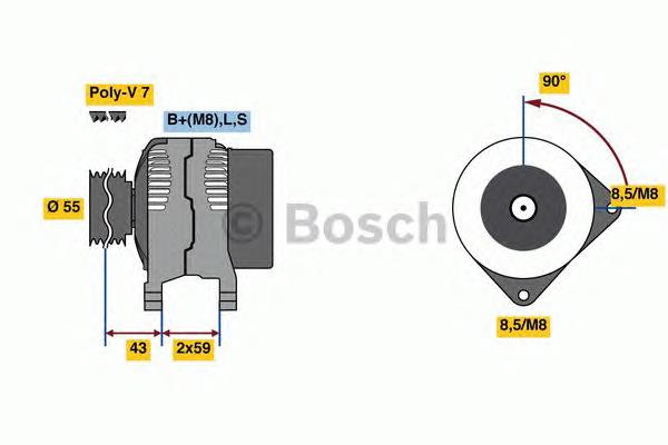 Купити 0986081220 Bosch Генератор