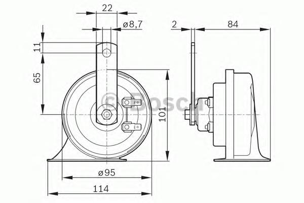 Сигнал високої тональності Bosch 0986AH0507 ціна, від 18.62 USD