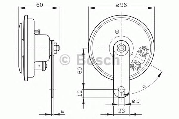 Сигнал звуковий (клаксон) 0986320146 Bosch