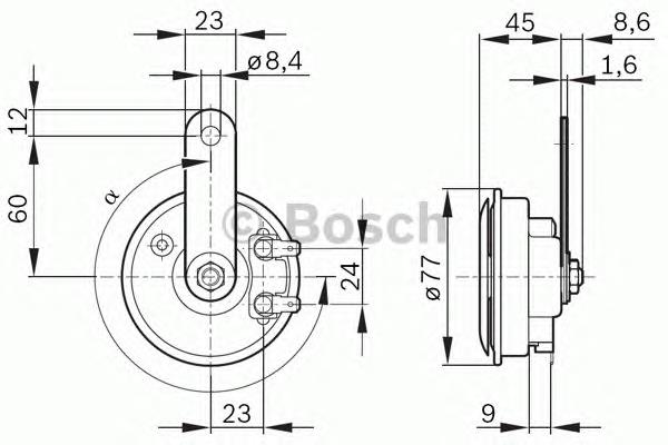 9320332804 Bosch Сигнал високої тональності