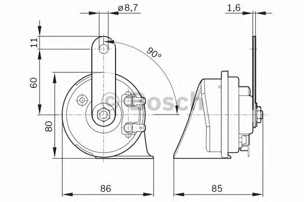 Купити 9320335007 Bosch Сигнал низької тональності