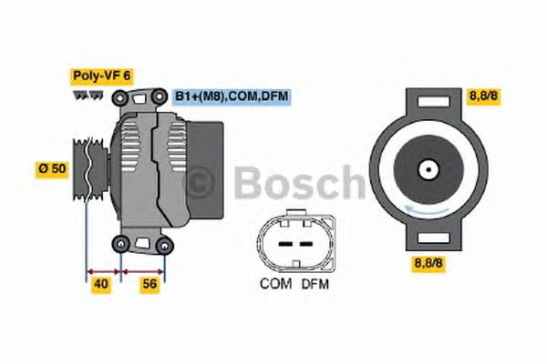 Генератор Bosch 0986047490 ціна, від 193.24 USD