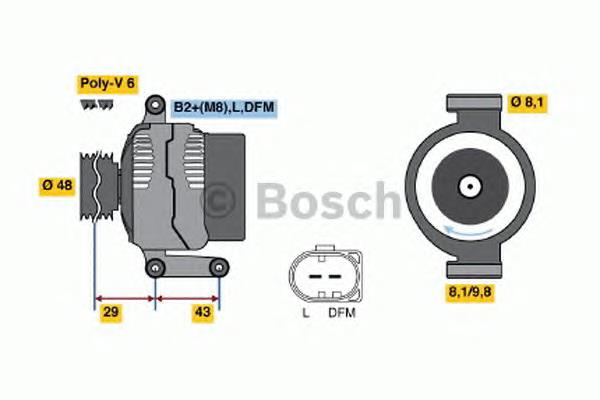 0986047220 Bosch Авто генератор