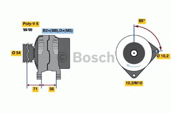 Генератор Bosch 0986047270 ціна, від 50.62 USD