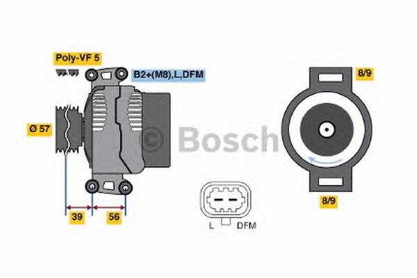 0986048070 Bosch генератор