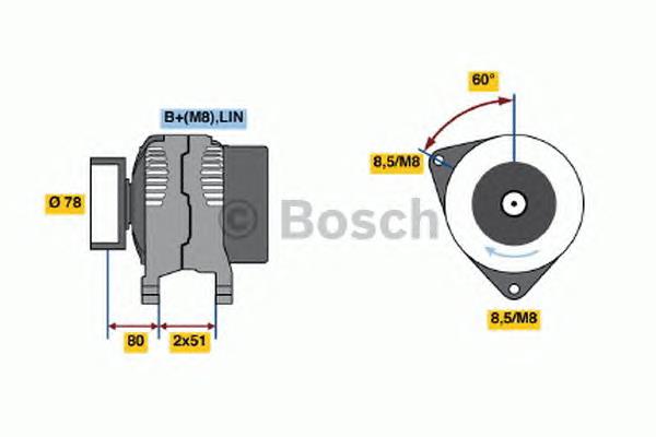 Генератор Bosch 0986048380 ціна, від 218.37 USD