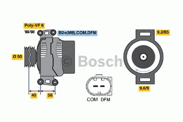 Генератор Bosch 0986048550 ціна, від 124.16 USD