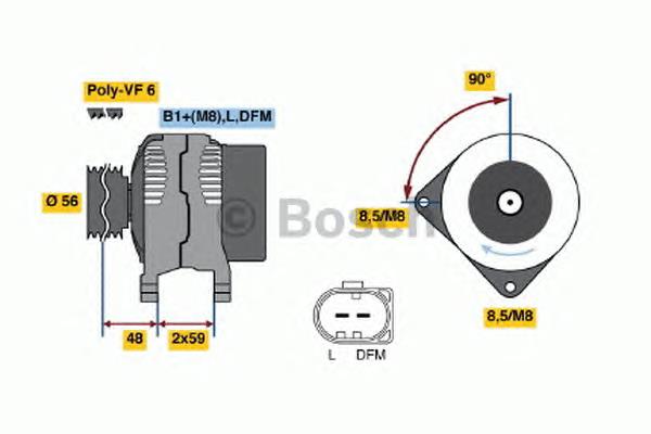 Генератор 0986048530 Bosch