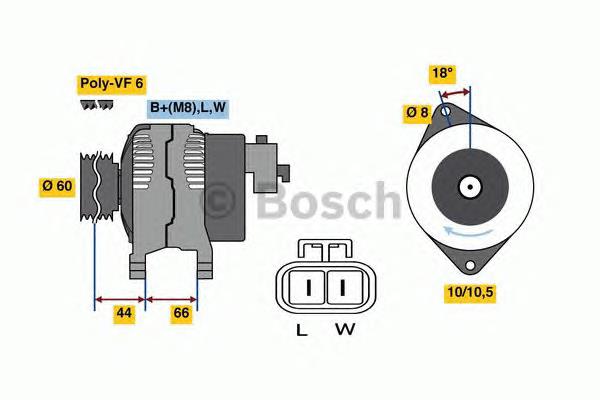 Генератор Bosch 0986048340 ціна, від 178.84 USD