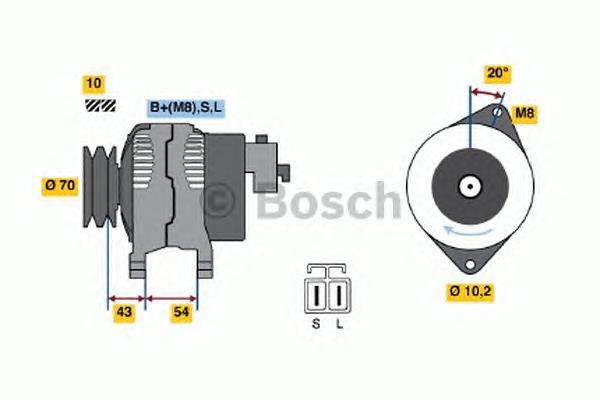 Купити 0986045601 Bosch Генератор