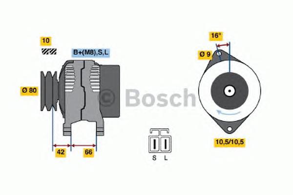 Генератор автомобільний Bosch 0986045541