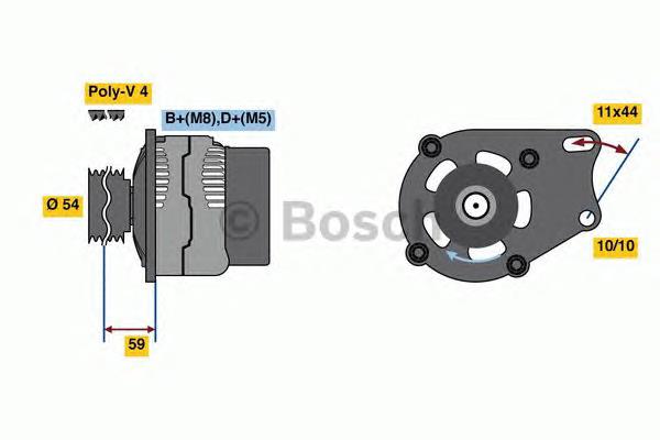 Генератор 0986080490 Bosch