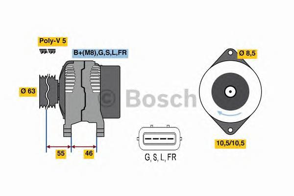 Генератор 0986080480 Bosch