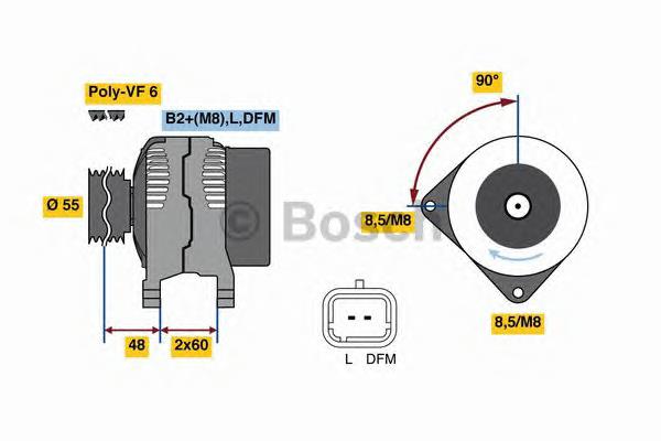 Генератор 0986080400 Bosch
