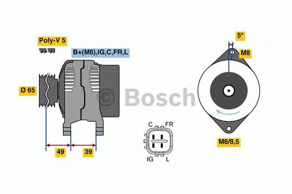 Купити 0986080570 Bosch Генератор