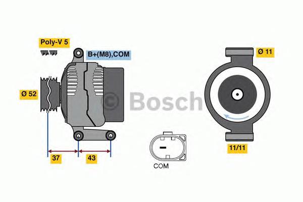 0986080500 Bosch генератор