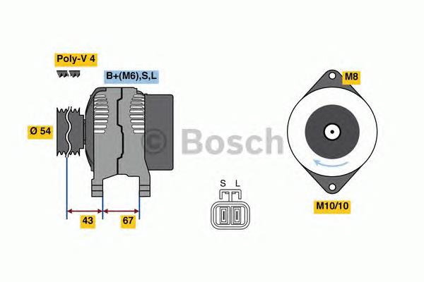 Генератор 0986080250 Bosch