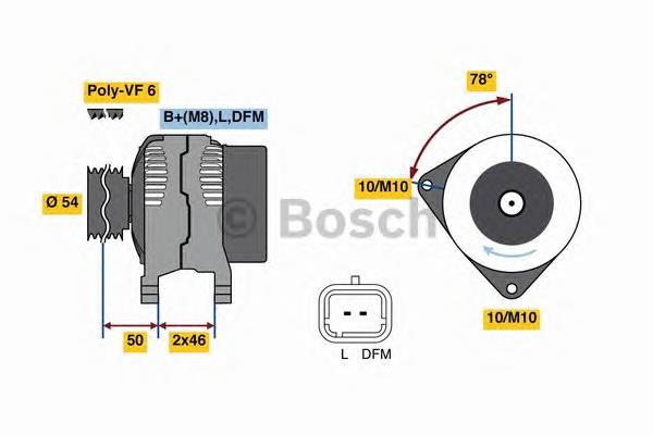 Генератор 0986080190 Bosch