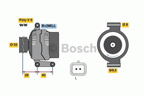 Генератор Bosch 0986080220 ціна, від 139.48 USD