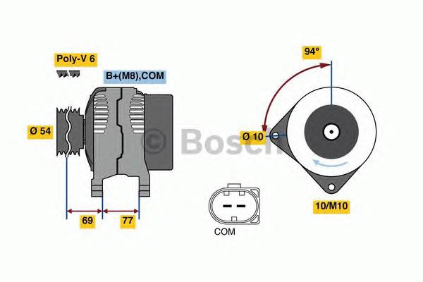 Купити 0986080350 Bosch Генератор